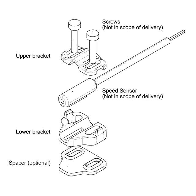 FIT support pour capteur de vitesse pour aimant de frein à disque triangulaire